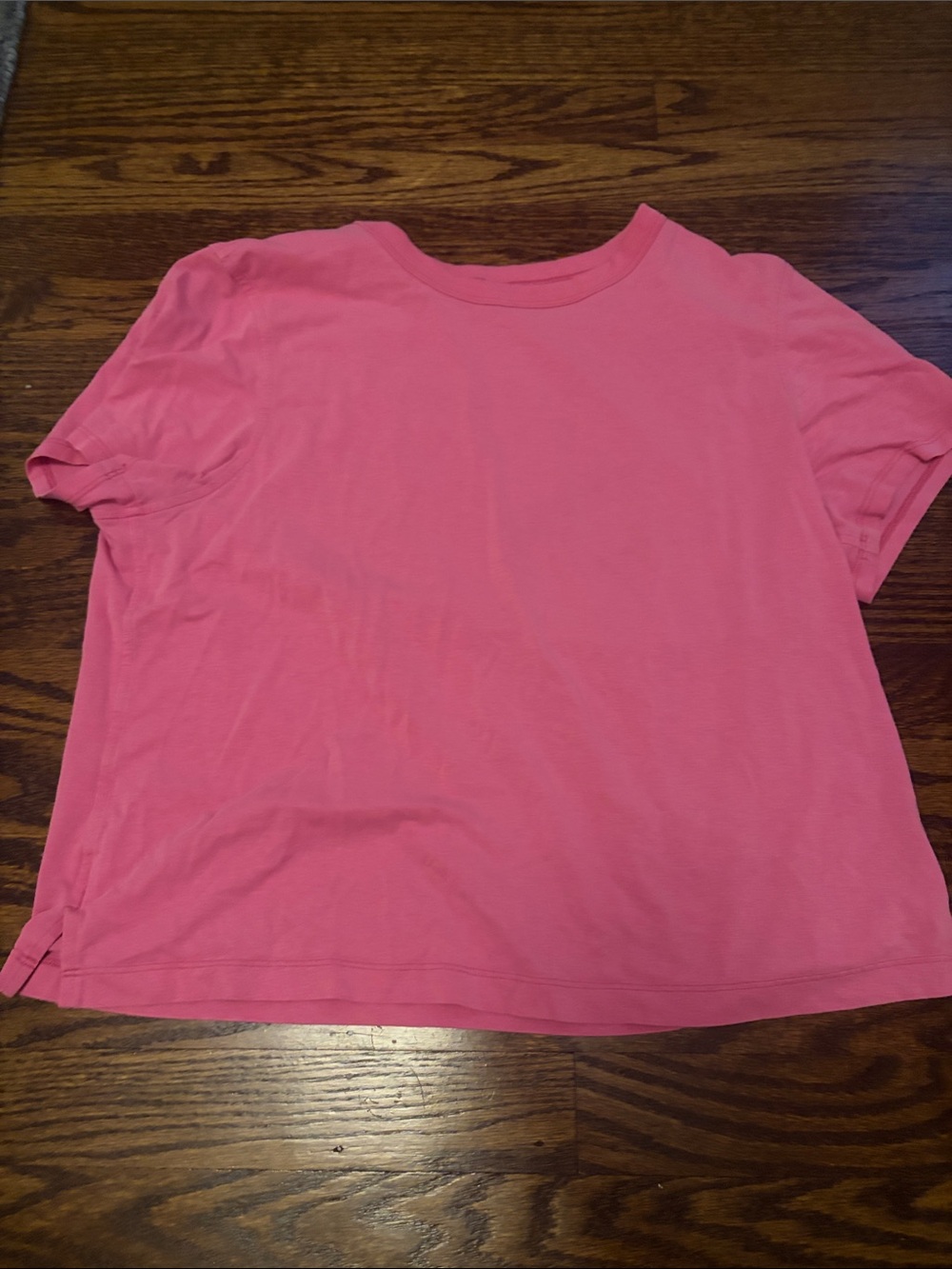 lululemon athletica Coral Pink Short Sleeve Crew Tee